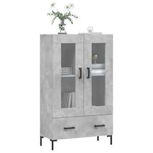 Skříň highboard betonově šedá 69,5x31x115 cm kompozitní dřevo - obrázek 3