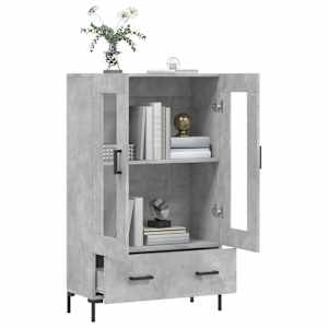 Skříň highboard betonově šedá 69,5x31x115 cm kompozitní dřevo - obrázek 4
