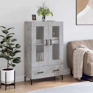 Skříň highboard betonově šedá 69,5x31x115 cm kompozitní dřevo - obrázek 1