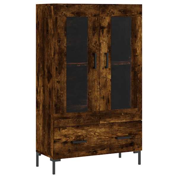 vidaXL k&otilde;rge kapp, suitsutatud tamm, 69,5 x 31 x 115 cm, tehispuit