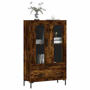 Skříň highboard kouřový dub 69,5 x 31 x 115 cm kompozitní dřevo - obrázek 3