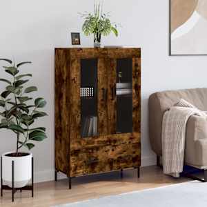Skříň highboard kouřový dub 69,5 x 31 x 115 cm kompozitní dřevo - obrázek 1