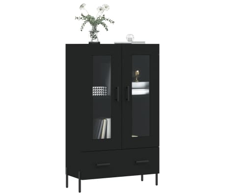 vidaXL Highboard Schwarz 69,5x31x115 cm Holzwerkstoff