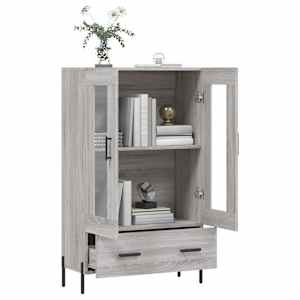 Skříň highboard šedá sonoma 69,5 x 31 x 115 cm kompozitní dřevo - obrázek 4