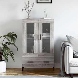 Skříň highboard šedá sonoma 69,5 x 31 x 115 cm kompozitní dřevo - obrázek 1