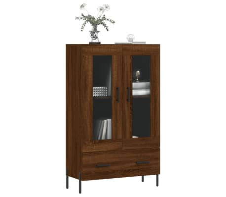 vidaXL Highboard brun eik 69,5x31x115 cm konstruert tre