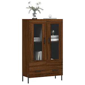 vidaXL Highboard brun eik 69,5x31x115 cm konstruert tre