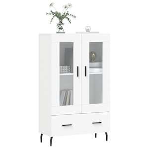 Skříň highboard bílá 69,5 x 31 x 115 cm kompozitní dřevo - obrázek 3