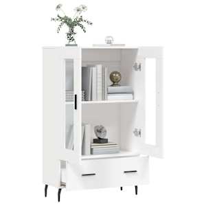 Skříň highboard bílá 69,5 x 31 x 115 cm kompozitní dřevo - obrázek 4