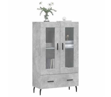 vidaXL Highboard Betongrau 69,5x31x115 cm Holzwerkstoff
