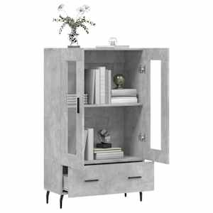 Skříň highboard betonově šedá 69,5x31x115 cm kompozitní dřevo - obrázek 4