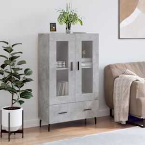 Skříň highboard betonově šedá 69,5x31x115 cm kompozitní dřevo - obrázek 1