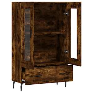 Skříň highboard kouřový dub 69,5 x 31 x 115 cm kompozitní dřevo - obrázek 5