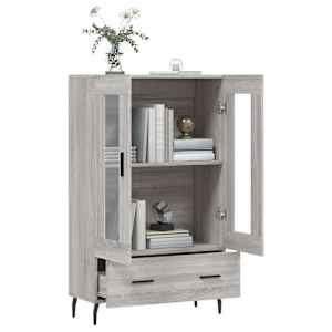 Skříň highboard šedá sonoma 69,5 x 31 x 115 cm kompozitní dřevo - obrázek 4