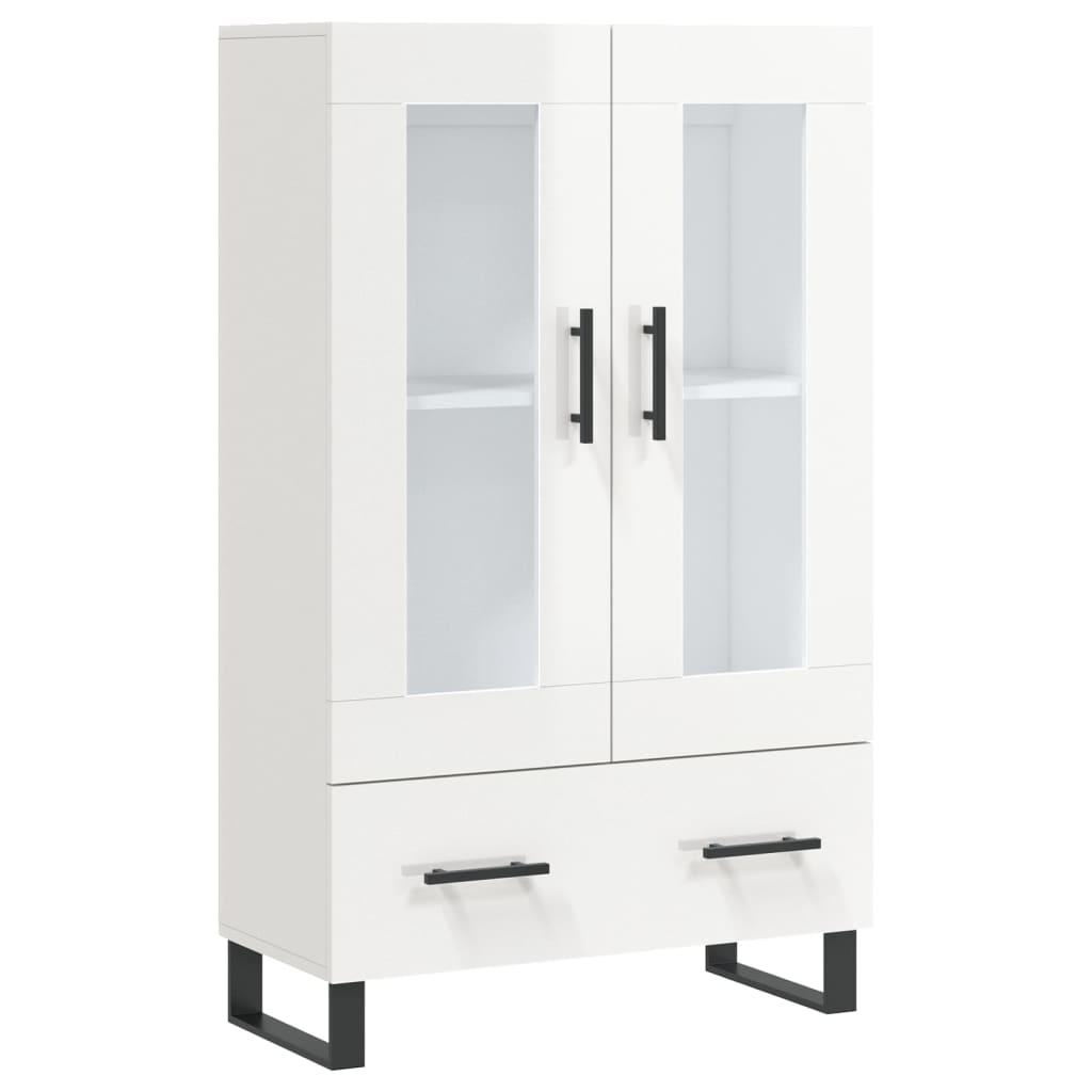 vidaXL Skříň highboard lesklá bílá 69,5 x 31 x 115 cm kompozitní dřevo