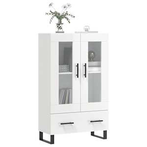Skříň highboard lesklá bílá 69,5 x 31 x 115 cm kompozitní dřevo - obrázek 3