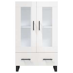 Skříň highboard lesklá bílá 69,5 x 31 x 115 cm kompozitní dřevo - obrázek 6