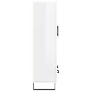 Skříň highboard lesklá bílá 69,5 x 31 x 115 cm kompozitní dřevo - obrázek 7