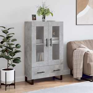 Skříň highboard betonově šedá 69,5x31x115 cm kompozitní dřevo - obrázek 1