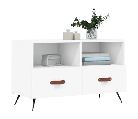 vidaXL TV-Schrank Wei&szlig; 80x36x50 cm Holzwerkstoff