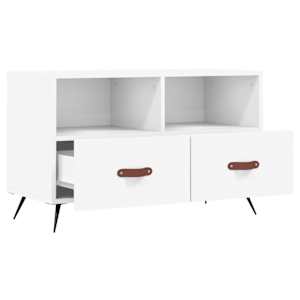 TV skříňka bílá 80 x 36 x 50 cm kompozitní dřevo - obrázek 6