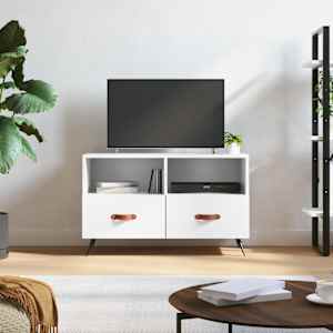 TV skříňka bílá 80 x 36 x 50 cm kompozitní dřevo - obrázek 1