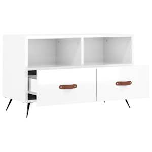 TV skříňka bílá s vysokým leskem 80x36x50 cm kompozitní dřevo - obrázek 6
