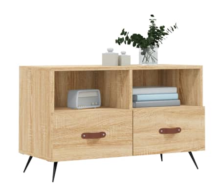 vidaXL Comodă TV, stejar sonoma, 80x36x50 cm, lemn prelucrat