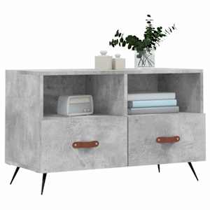 TV skříňka betonově šedá 80 x 36 x 50 cm kompozitní dřevo - obrázek 3