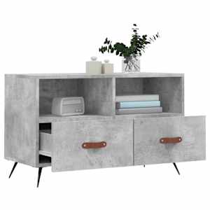 TV skříňka betonově šedá 80 x 36 x 50 cm kompozitní dřevo - obrázek 4
