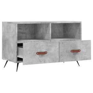 TV skříňka betonově šedá 80 x 36 x 50 cm kompozitní dřevo - obrázek 6