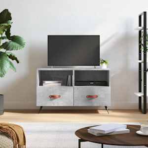 TV skříňka betonově šedá 80 x 36 x 50 cm kompozitní dřevo - obrázek 1