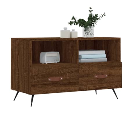 vidaXL Έπιπλο Τηλεόρασης Καφέ Δρυς 80x36x50 εκ. Επεξ. Ξύλο