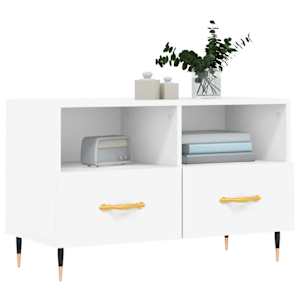 TV skříňka bílá 80 x 36 x 50 cm kompozitní dřevo - obrázek 3