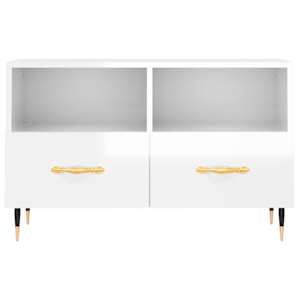 TV skříňka bílá s vysokým leskem 80x36x50 cm kompozitní dřevo - obrázek 5