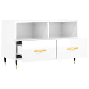 TV skříňka bílá s vysokým leskem 80x36x50 cm kompozitní dřevo - obrázek 6