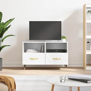 TV skříňka bílá s vysokým leskem 80x36x50 cm kompozitní dřevo - obrázek 1