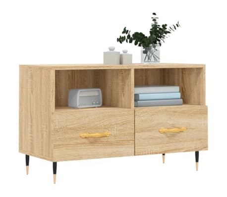 vidaXL TV Cabinet Sonoma Oak 80x36x50 cm Engineered Wood