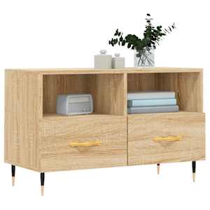vidaXL TV Cabinet Sonoma Oak 80x36x50 cm Engineered Wood