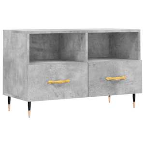 TV skříňka betonově šedá 80 x 36 x 50 cm kompozitní dřevo - obrázek 2