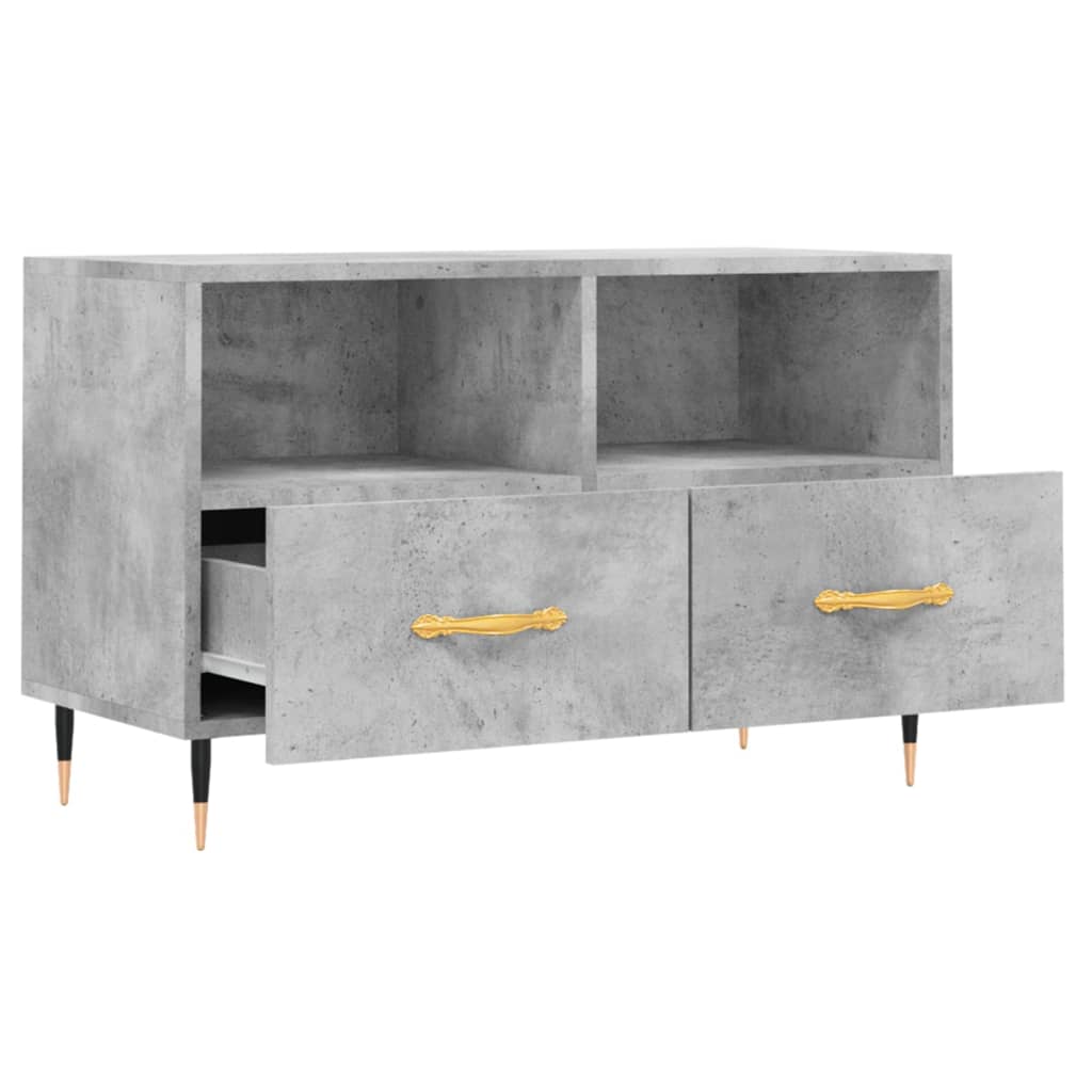 Mueble para TV madera contrachapada gris hormigón 80x36x50 cm vidaXL