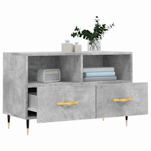 TV skříňka betonově šedá 80 x 36 x 50 cm kompozitní dřevo - obrázek 4