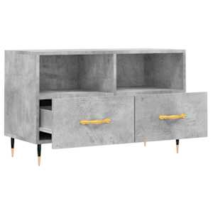 TV skříňka betonově šedá 80 x 36 x 50 cm kompozitní dřevo - obrázek 6