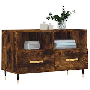 TV skříňka kouřový dub 80 x 36 x 50 cm kompozitní dřevo - obrázek 3