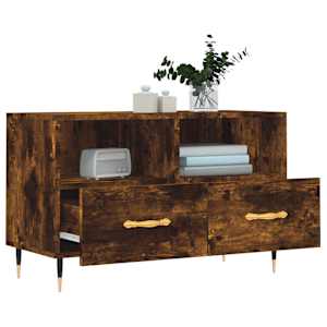 TV skříňka kouřový dub 80 x 36 x 50 cm kompozitní dřevo - obrázek 4