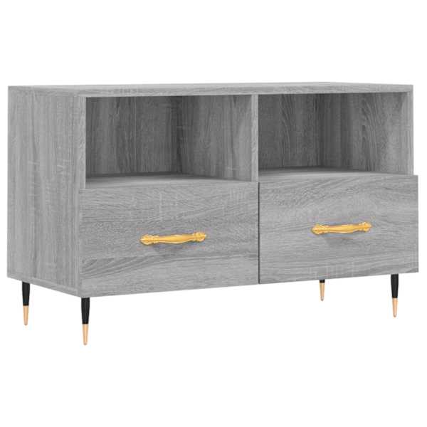 vidaXL telerikapp, hall Sonoma tamm, 80 x 36 x 50 cm, tehispuit