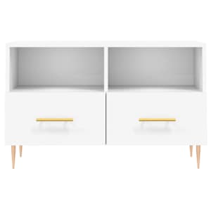 TV skříňka bílá 80 x 36 x 50 cm kompozitní dřevo - obrázek 5