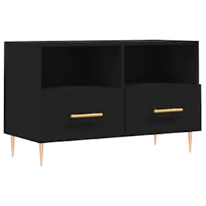 TV skříňka černá 80 x 36 x 50 cm kompozitní dřevo - obrázek 2