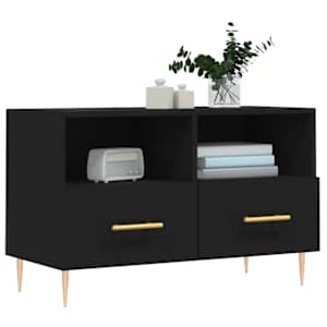 TV skříňka černá 80 x 36 x 50 cm kompozitní dřevo - obrázek 3