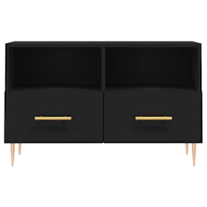 TV skříňka černá 80 x 36 x 50 cm kompozitní dřevo - obrázek 5